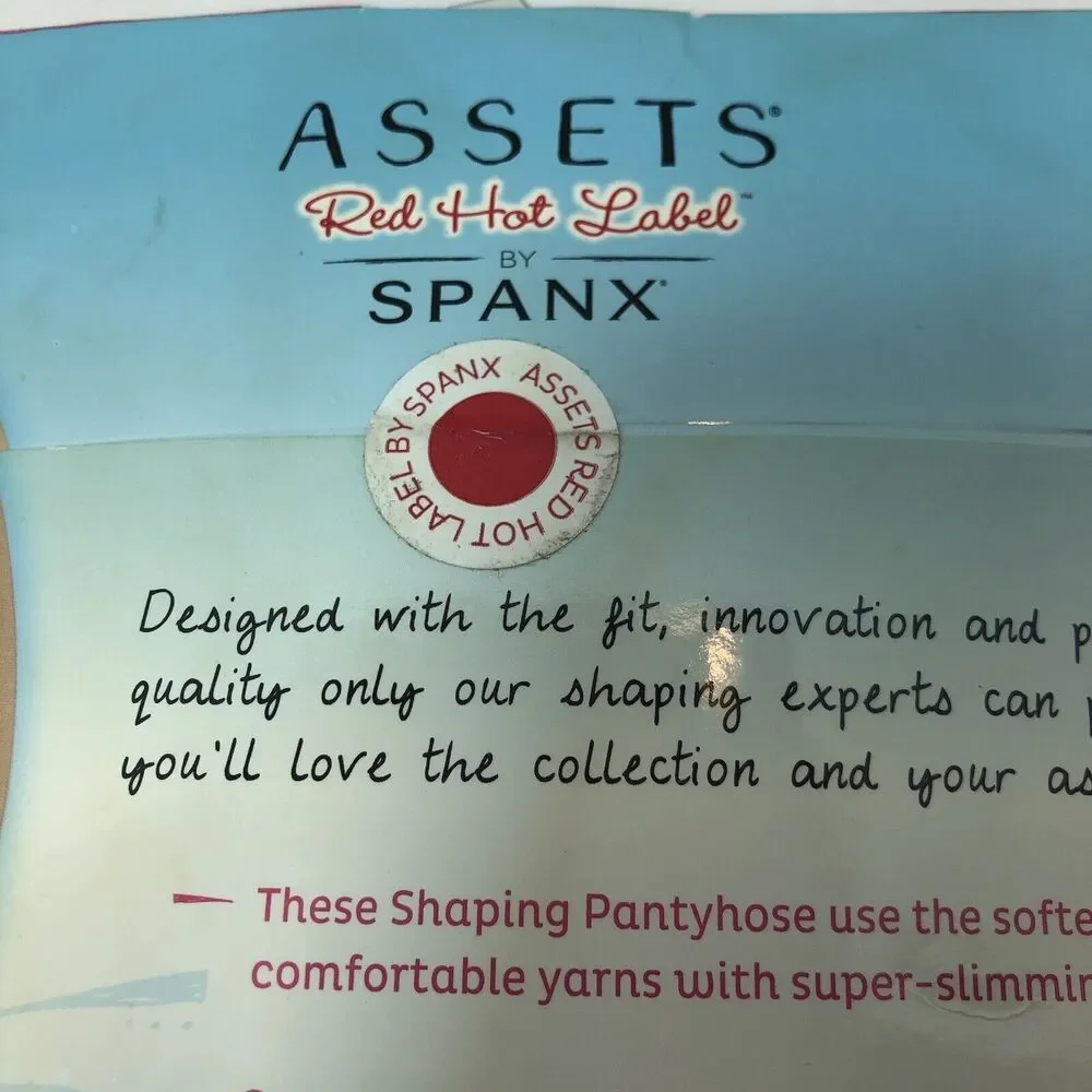 Assets Red Hot Label by SPANX Shaping Pantyhose Super Control Sheers 5E Black C1